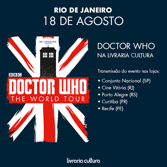 livraria cultura doctor who world tour brasil rio de janeiro